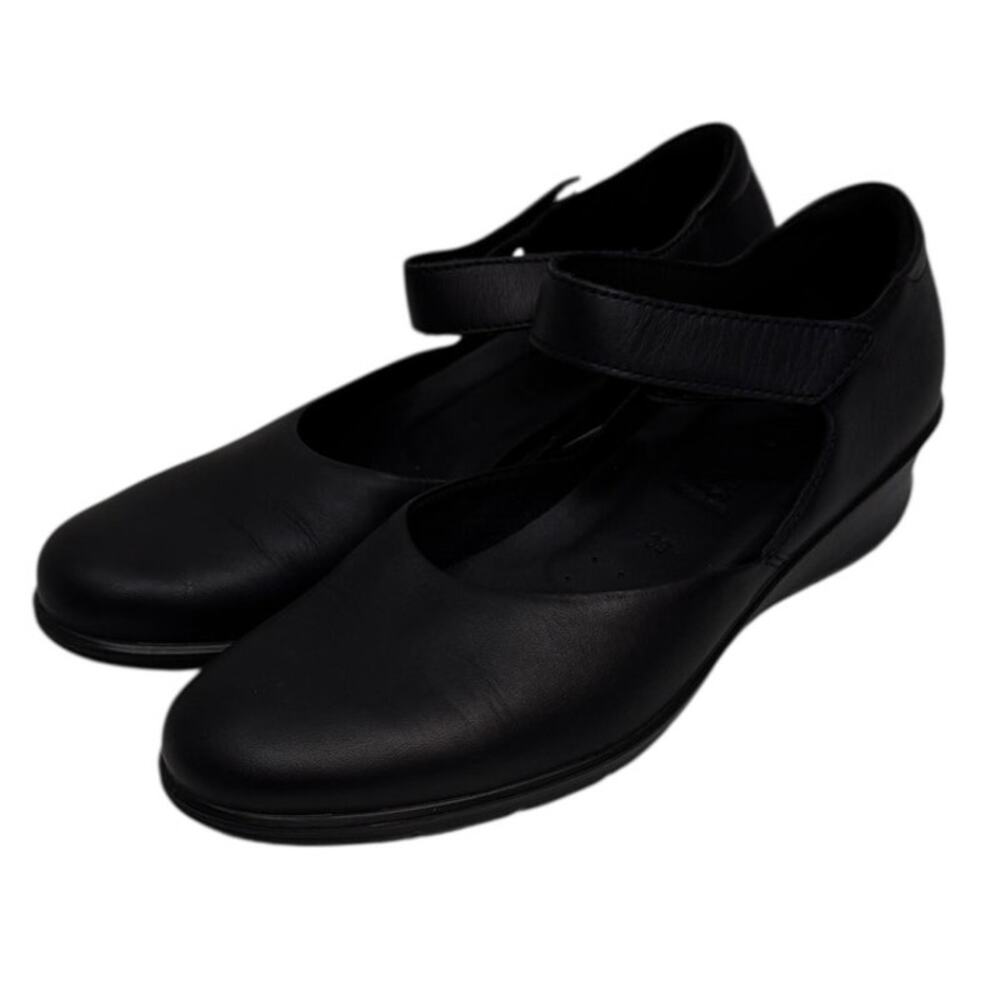 ECCO Black Felicia Mary Jane Wedge Shoe SZ 39 - Picture 2 of 9